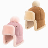 Ozugg Sheepskin Up-Flap Hat